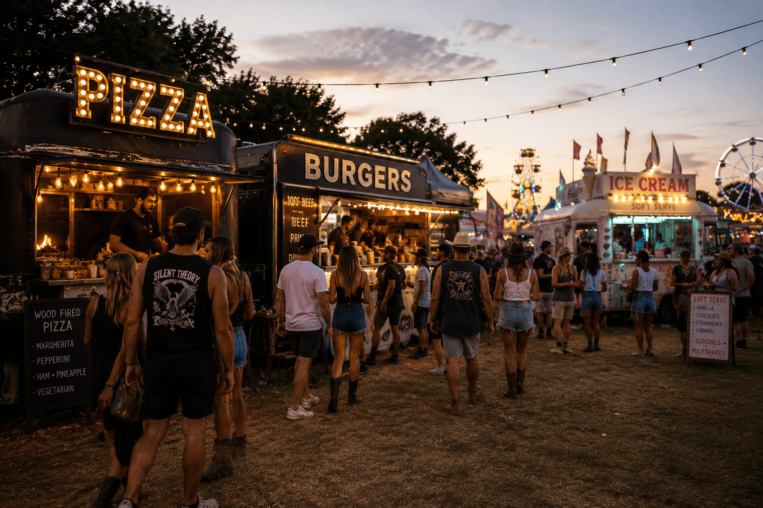 Street food stalls at WN7 FEST
